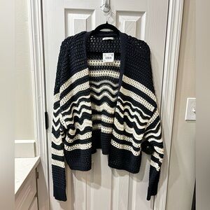 NEW American Eagle AE dark navy and white cardigan